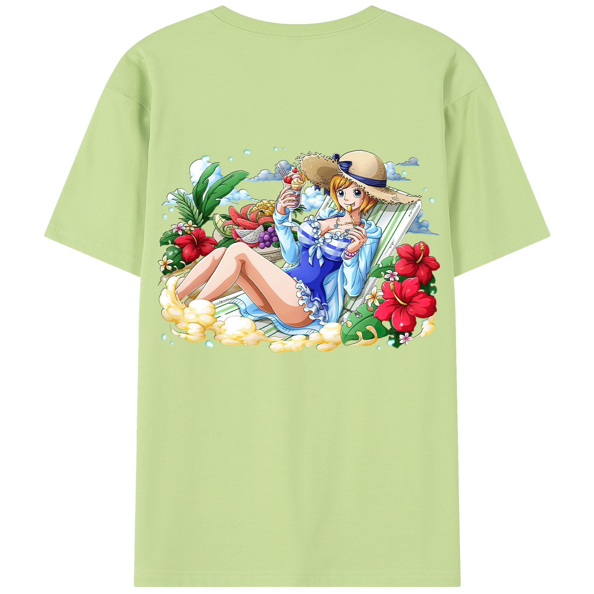 ワンピース ナミ ONE PIECE Nami 綿100％半袖Tシャツ（背面プリント）
